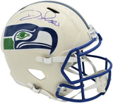 Devon Witherspoon Autographed Seattle Seahawks Cream Full Size Retro Speed Replica Helmet Beckett BAS Witness Stock #265443
