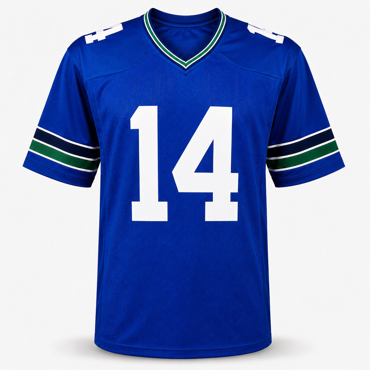 Seattle Seahawks Sam Darnold Autographed Blue Throwback Jersey Beckett BAS Witness Stock #262980