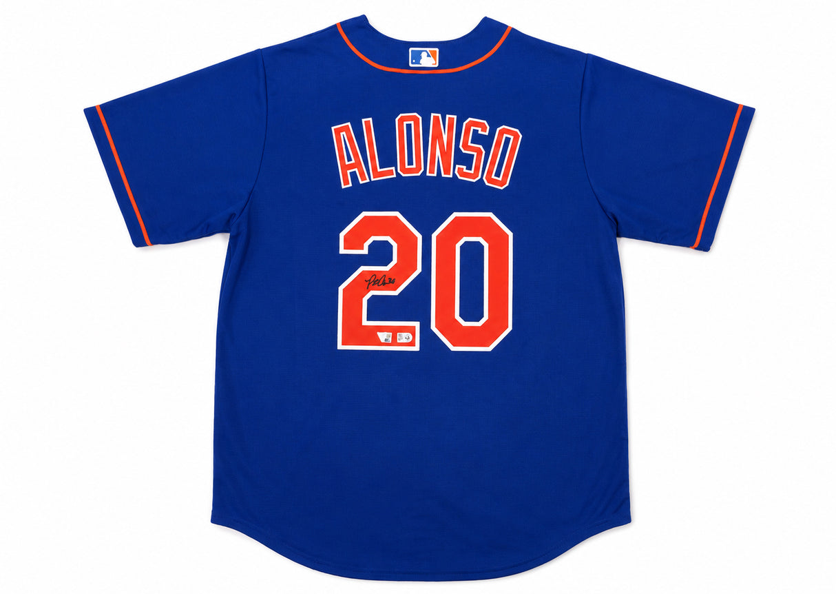 New York Mets Pete Alonso Autographed Blue Nike Jersey Size L Fanatics & MLB Holo Stock #263023