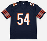 Chicago Bears Brian Urlacher Autographed Blue Jersey "HOF 18" Beckett BAS Witness Stock #263341