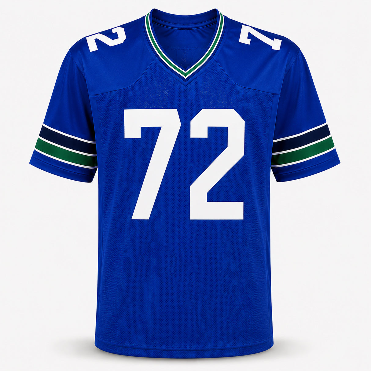 Seattle Seahawks Abraham Abe Lucas Autographed Blue Throwback Jersey MCS Holo Stock #263326