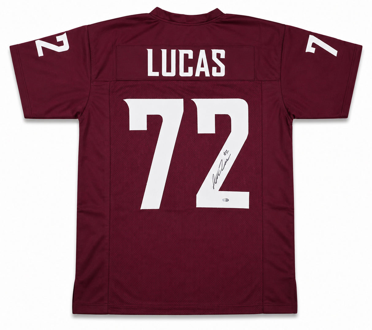 Washington State Cougars Abraham Abe Lucas Autographed Crimson Jersey MCS Holo Stock #263327