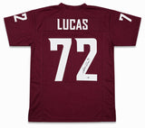 Washington State Cougars Abraham Abe Lucas Autographed Crimson Jersey MCS Holo Stock #263327