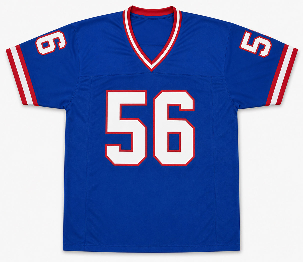New York Giants Lawrence Taylor Autographed Blue Jersey Beckett BAS Witness Stock #263334