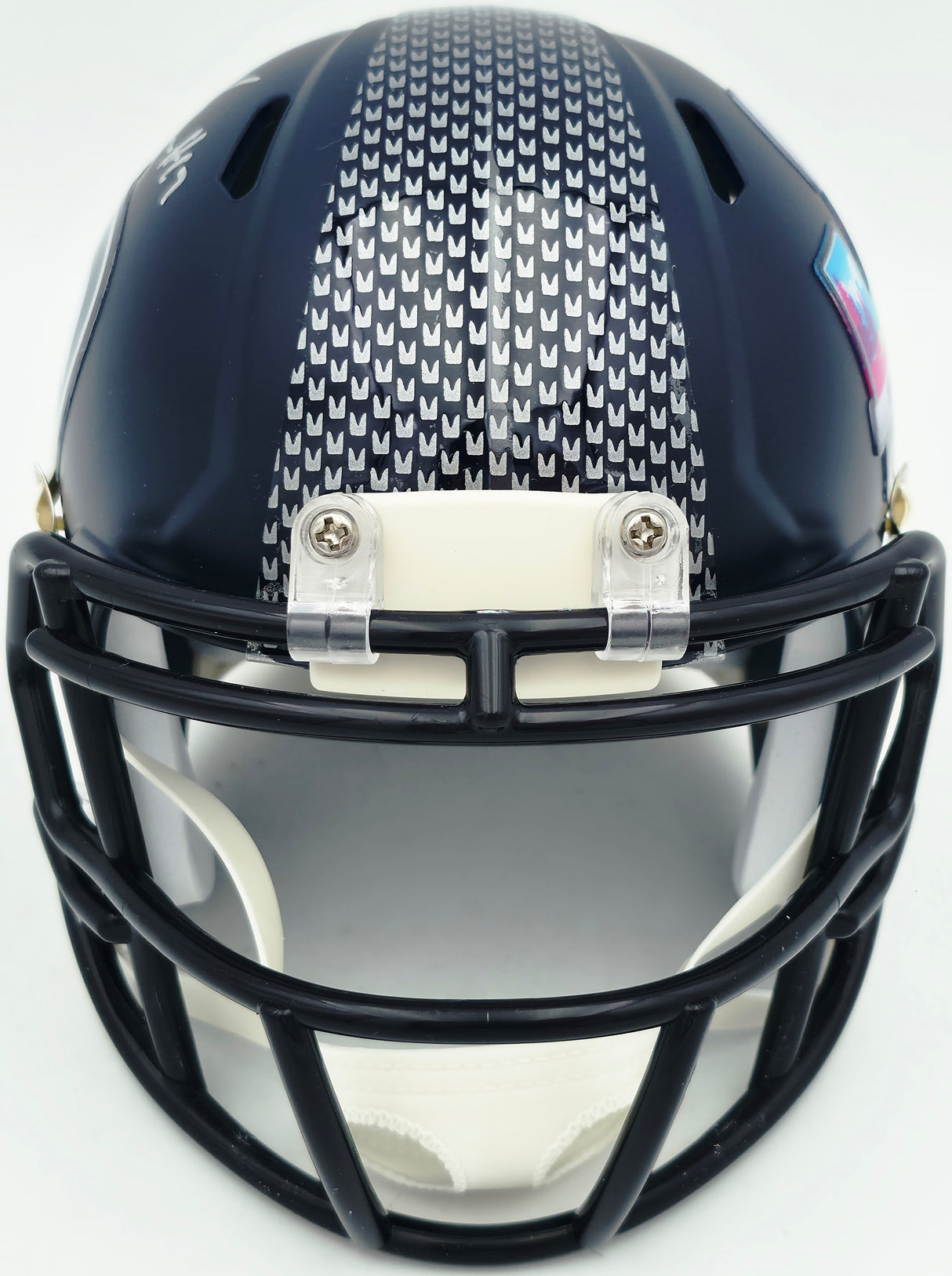 Charles Cross Autographed Seattle Seahawks Blue Super Bowl LX Champions Logo Speed Mini Helmet MCS Holo Stock #262468