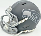 AJ Barner Autographed Seattle Seahawks Slate Gray Speed Mini Helmet Beckett BAS Witness Stock #262485