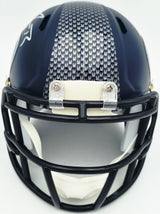 AJ Barner Autographed Seattle Seahawks Blue Speed Mini Helmet Beckett BAS Witness Stock #262489