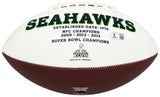 Earl Thomas III Autographed White Seattle Seahawks Super Bowl XLVIII Logo Football Beckett BAS Witness Stock #262447