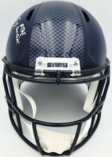 Ernest Jones IV Autographed Seattle Seahawks Blue Full Size Speed Replica Helmet "The Darkside" MCS Holo Stock #262470