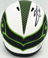 Earl Thomas III Autographed Seattle Seahawks White Lunar Eclipse Speed Mini Helmet Beckett BAS Witness Stock #262453