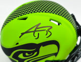 AJ Barner Autographed Seattle Seahawks Rave Green Speed Mini Helmet Beckett BAS Witness Stock #262482