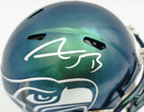AJ Barner Autographed Seattle Seahawks Rivalries Speed Mini Helmet Beckett BAS Witness Stock #262484