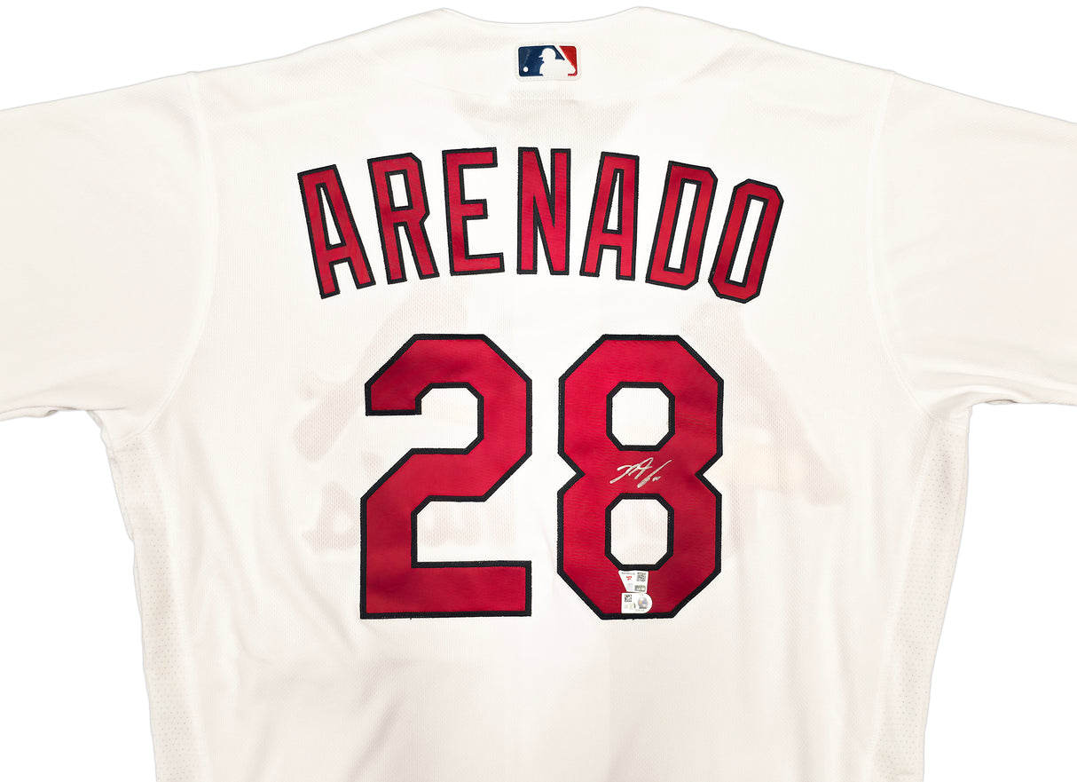 St. Louis Cardinals Nolan Arenado Autographed White Nike Authentic Collection Jersey Size 44 Fanatics & MLB Holo Stock #262510