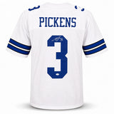 Dallas Cowboys George Pickens Autographed White Jersey JSA Witness Stock #262415