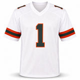 Miami Hurricanes Malachi Toney Autographed White Jersey JSA Witness Stock #262506