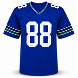 Seattle Seahawks AJ Barner Autographed Blue Throwback Jersey Beckett BAS Witness Stock #262502