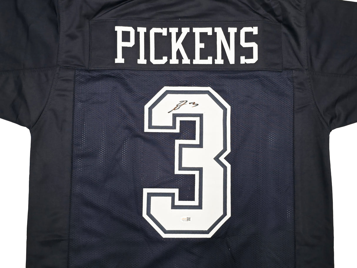 Dallas Cowboys George Pickens Autographed Blue Jersey JSA Witness Stock #262414