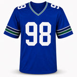 Seattle Seahawks Rylie Mills Autographed Blue Throwback Jersey MCS Holo Stock #262430