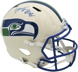 Byron Murphy II Autographed Seattle Seahawks Cream Retro Full Size Speed Replica Helmet MCS Holo Stock #262529