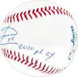 Felix Hernandez Autographed Official MLB Baseball Seattle Mariners "2010 AL CY" Beckett BAS Witness Stock #262496