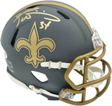 Ricky Williams Autographed New Orleans Saints Slate Gray Speed Mini Helmet JSA Stock #265669