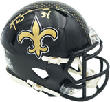 Ricky Williams Autographed New Orleans Saints 2022 Alternate Black Speed Mini Helmet JSA Stock #265670