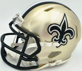 Ricky Williams Autographed New Orleans Saints Gold Speed Mini Helmet JSA Stock #265674