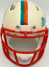 Ricky Williams Autographed Miami Dolphins Cream Retro Speed Mini Helmet JSA Stock #265676