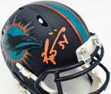 Ricky Williams Autographed Miami Dolphins Black Rivalries Speed Mini Helmet JSA Stock #265678