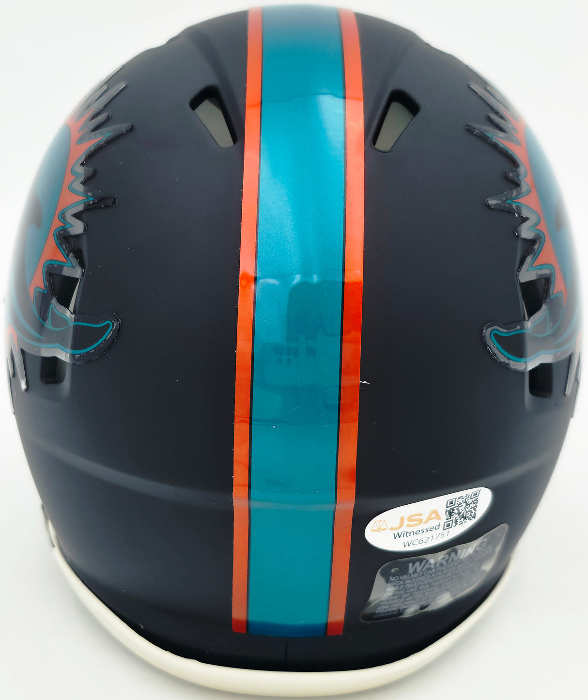 Ricky Williams Autographed Miami Dolphins Black Rivalries Speed Mini Helmet JSA Stock #265678