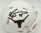 Ricky Williams Autographed Texas Longhorns White Speed Mini Helmet JSA Stock #265679
