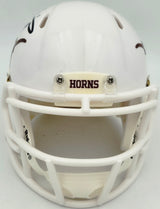 Ricky Williams Autographed Texas Longhorns White Speed Mini Helmet JSA Stock #265679