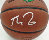 Kevin Garnett Autographed Composite Leather Logo Basketball Boston Celtics Beckett BAS Witness Stock #265804