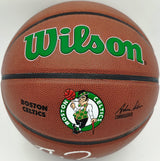 Kevin Garnett Autographed Composite Leather Logo Basketball Boston Celtics Beckett BAS Witness Stock #265804