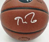 Kevin Garnett Autographed Composite Leather Logo Basketball Minnesota Timberwolves Beckett BAS Witness Stock #265805