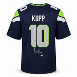 Seattle Seahawks Cooper Kupp Autographed Blue Nike Super Bowl LX Patch Jersey Size XL Fanatics Holo Stock #265792