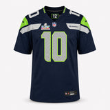 Seattle Seahawks Cooper Kupp Autographed Blue Nike Super Bowl LX Patch Jersey Size XL Fanatics Holo Stock #265792