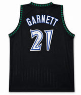 Minnesota Timberwolves Kevin Garnett Autographed Black Jersey Beckett BAS Witness Stock #265800