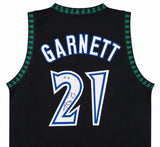 Minnesota Timberwolves Kevin Garnett Autographed Black Jersey Beckett BAS Witness Stock #265800
