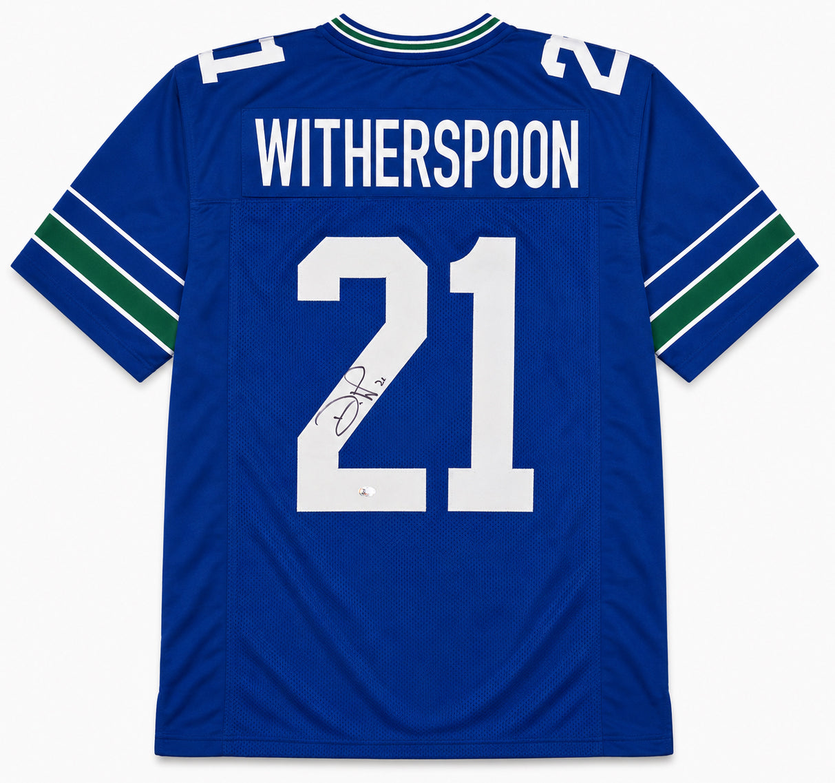Seattle Seahawks Devon Witherspoon Autographed Blue Throwback Jersey MCS Holo Stock #265667