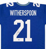Seattle Seahawks Devon Witherspoon Autographed Blue Throwback Jersey MCS Holo Stock #265667