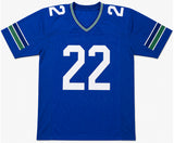 Seattle Seahawks Rashid Shaheed Autographed Blue Throwback Jersey MCS Holo Stock #265665