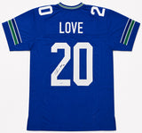 Seattle Seahawks Julian Love Autographed Blue Throwback Jersey MCS Holo Stock #265666