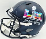 Cooper Kupp Autographed Seattle Seahawks Blue Full Size Super Bowl LX Champions Logo Speed Replica Helmet Fanatics Holo Stock #265836