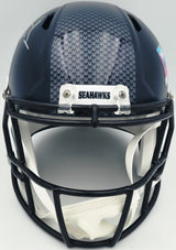 Cooper Kupp Autographed Seattle Seahawks Blue Full Size Super Bowl LX Champions Logo Speed Replica Helmet Fanatics Holo Stock #265836