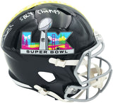 Zach Charbonnet Autographed Seattle Seahawks Black Full Size Super Bowl LX Logo Speed Replica Helmet "SB LX Champs" MCS Holo Stock #265872