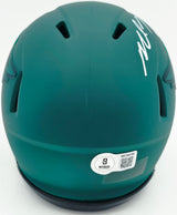 Michael Vick Autographed Philadelphia Eagles Rave Green Speed Mini Helmet Beckett BAS Witness Stock #265885