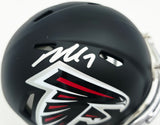 Michael Vick Autographed Atlanta Falcons Black Speed Mini Helmet Beckett BAS Witness Stock #265888