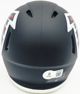 Michael Vick Autographed Atlanta Falcons Black Speed Mini Helmet Beckett BAS Witness Stock #265889