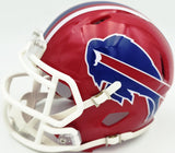 DJ Moore Autographed Buffalo Bills Red 1987-01 Throwback Speed Mini Helmet Beckett BAS Witness Stock #265890